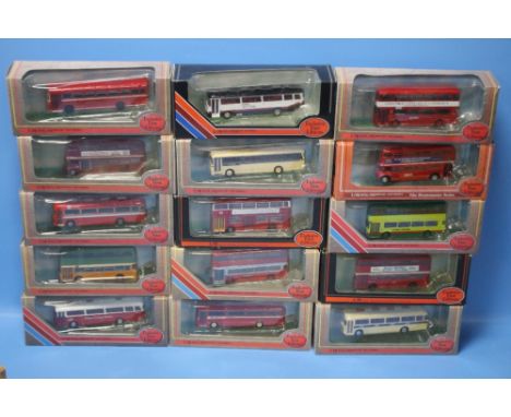 FIFTEEN BOXED EXCLUSIVE FIRST EDITION BUSES AND COACHES, 1:76 Scale.