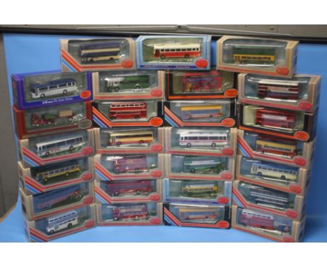 TWENTY SEVEN BOXED EXCLUSIVE FIRST EDITIONS DIE CAST BUSES AND COACHES, 1: 76 SCALE.