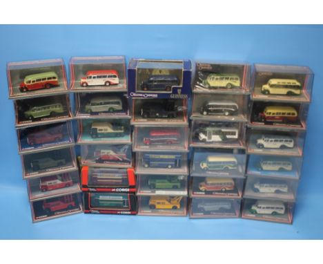 TWENTY TWO BOXED CORGI OMNIBUSES LIMITED EDITION 1:76 SCALE, together with eight Corgi boxed tower wagons and bus tow trucks 