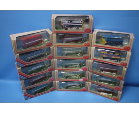 SIXTEEN BOXED EXCLUSIVE FIRST EDITION BUSES AND COACHES, 1:76 Scale.