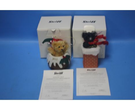 STEIFF CHRISTMAS ORNAMENTS, Exclusive to Danbury Mint, 2013 dark blond 10 cm 306/Production limited to the year 2013 and 2012