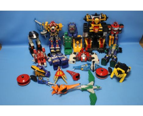 A LARGE TUB OF VINTAGE POWER RANGERS FIGURES