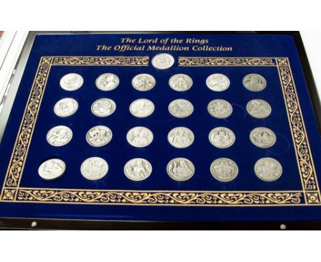 The Lord of the Rings Medallion Collection in glazed presentation case, twenty five medallions