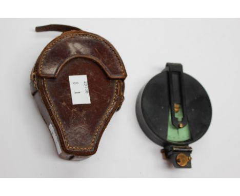 A World War One compass in leather case