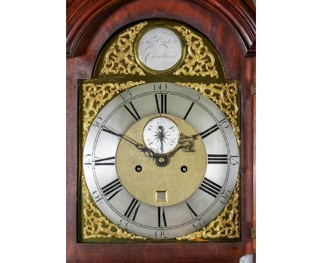 An early George III mahogany longcase clock by Thomas Cackett of Cranbrook, the 12ins arched brass dial wide silvered chapter