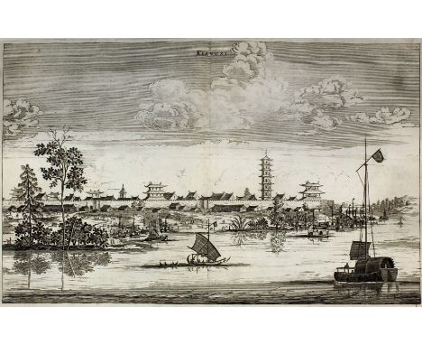 Johan Nieuhof (1618-1672) - Thirteen copper engravings - Views of Chinese towns and cities from his "Journey to China", First