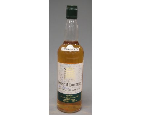 House of Commons No.1 Scotch Whisky , 12 years old, bottled by James Buchanan, 70cl, 40%, one bottle, the label signed by for