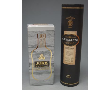 Jura Origin 10 year old single malt Scotch Whisky , one bottle in carton, 70cl, 40%; and Glengoyne aged 12 years single malt 