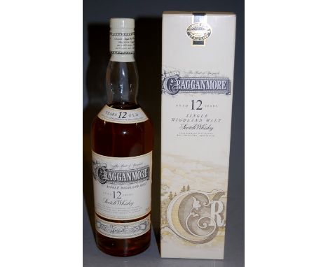 Cragganmore aged 12 years single Highland malt Scotch Whisky, 70cl, 40%, one bottle in carton