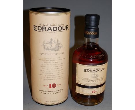 Edradour aged 10 years single Highland malt Scotch Whisky, 70cl, 40%, one bottle in carton