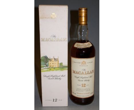 The Macallan 12 years old single Highland malt Scotch Whisky, matured in sherry wood, 1l, 43%, one bottle in carton