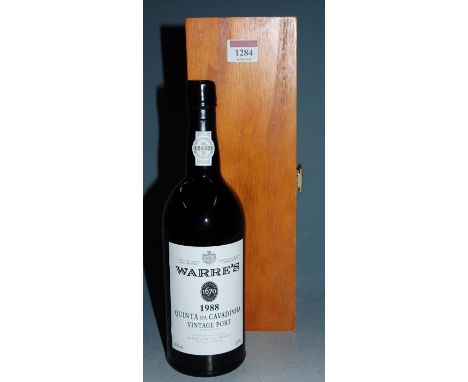 Warre's Quinta da Cavadinha 1988 Vintage Port, bottled 1990, one bottle in presentation box