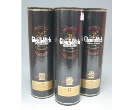 Glenfiddich Special Reserve single malt Scotch Whisky, aged 12 years, 70cl, 40%, three bottles in cartons