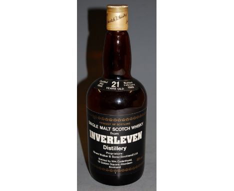 Inverleven 21 year old single malt Scotch Whisky, distilled May 1966, bottled February 1988, 70cl, 46%, one bottleBottle is s