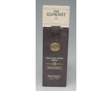 The Glenlivet single malt Scotch Whisky, guaranteed 15 years old, 70cl, 40%, in presentation box, one bottle