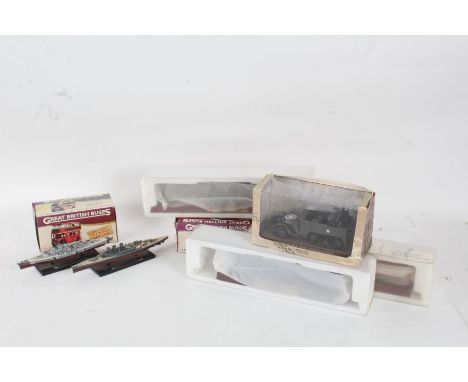 Collection of toys, to include Scalextric track, model of a Multiple Gun Motor Carriage M16, four model locomotives, to inclu