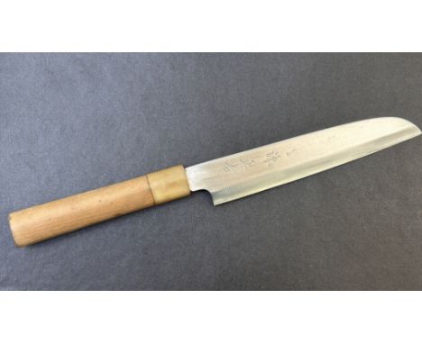 Exceptionally rare antique Japanese Chefs knife signed MASANAO.Osaka listed knife company that uses highly qualified Japanese