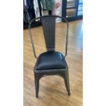 *NO RESERVE* Black Leather Effect Seat Pads x6