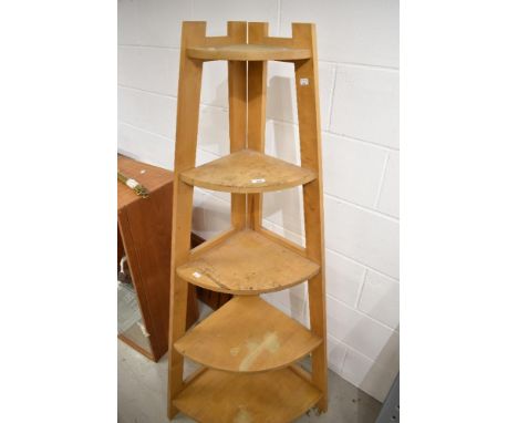 A beech kitchen pan shelf or decorative shelf