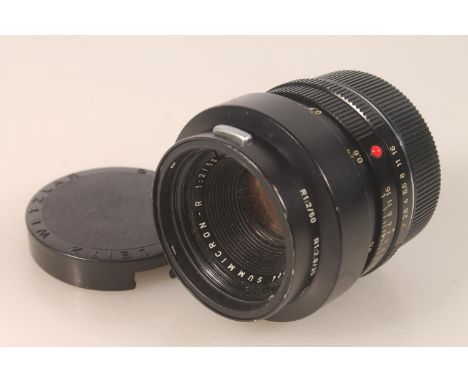 Leitz Wetzlar Summicron-R 1:2/50 #2303704 lens for a Leica camera.