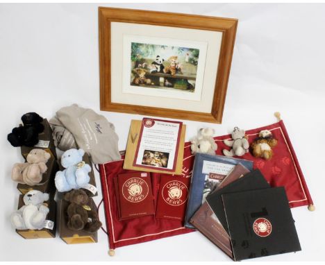 Charlie Bears Travel Buddies to include TB2011004 Columbus, TB2014008 Scott, TB2011005 Polo, TB2014012 Oates and TB2011001 Ra
