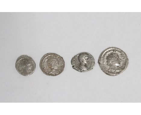 Ancient Rome Gordian III (238-244AD) silver denarius, Caracalla (196-198AD) silver denarius, Julia Maesa (222AD) silver denar