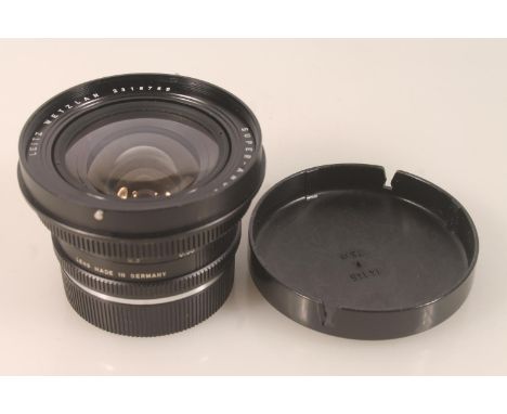 Leitz Wetzlar Super-Angulon-R 1:4/21 #2318769 lens for a Leica camera.