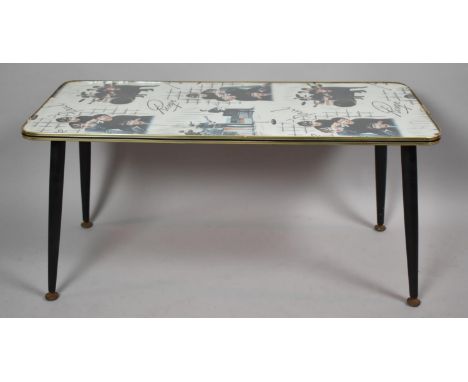 A Vintage "Beatles" Rectangular Topped Coffee Table, 89x41cm 