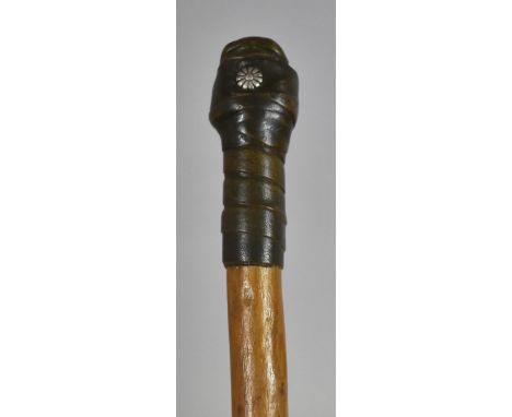 A Vintage Leather Handled Poachers Stick, C.1930, 88cm Long 