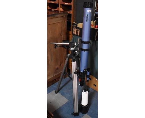 A Sky-Watcher Telescope on Tripod with Instruction Manual and Lenses 