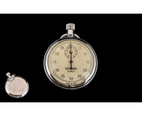 Vintage Sekonda Stop Watch. Sekonda Top Watch Made In USSR, In Full Original Condition, Working at time of Cataloging. 