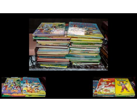 Large Collection of Vintage Children's Annuals including Pippin, The Magic Roundabout, Beryl the Peril, Tom &amp; Jerry, Litt