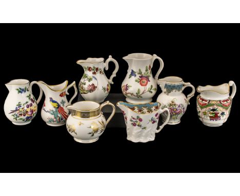Collection of Eight Royal Worcester Jugs from the Historic Jugs Collection, complete with Certificates of Authenticity.  All 