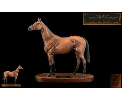 Beswick Hand Painted - Champion Horse Figure ' Red Rum ' Connoisseur Series, Large Size. Grand National Winner 1973, 1974 &am