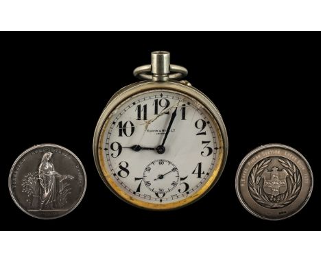 1932 Silver Medallion Awarded To R Eaves Pigeon Section, Leeds show 1932, Weight 68 grams, Diameter 56mm. Together With A Map