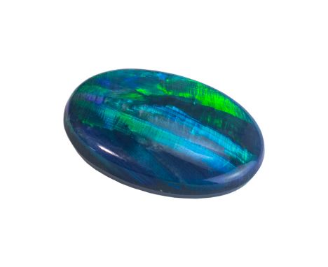 A Large Oval Shaped Opal ( Loose ) Found at Lighting Ridge - Australia. Est Weight 6.00 cts. Top Grade - Please See Photo. 