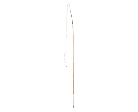 A CARRIAGE WHIP, late 19th century, with ivorine grip, silver hallmarked collar and butt, with holly shaft and thong, by W &a