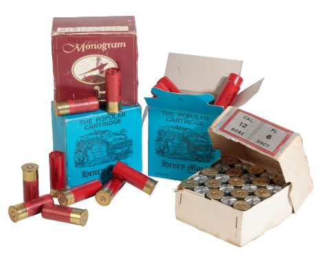 HENRY MONK GUNMAKERS LTD, CHESTER: TWO BOXES OF 12 BORE CARTRIDGES The Popular Cartridge; a box of 12 bore metal cased cartri