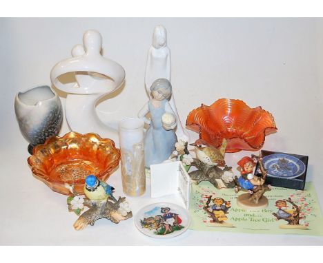 A box of miscellaneous items; to include; Circle of Love figure 'Understanding' No.335460, a Spode figure of Georgina by Paul