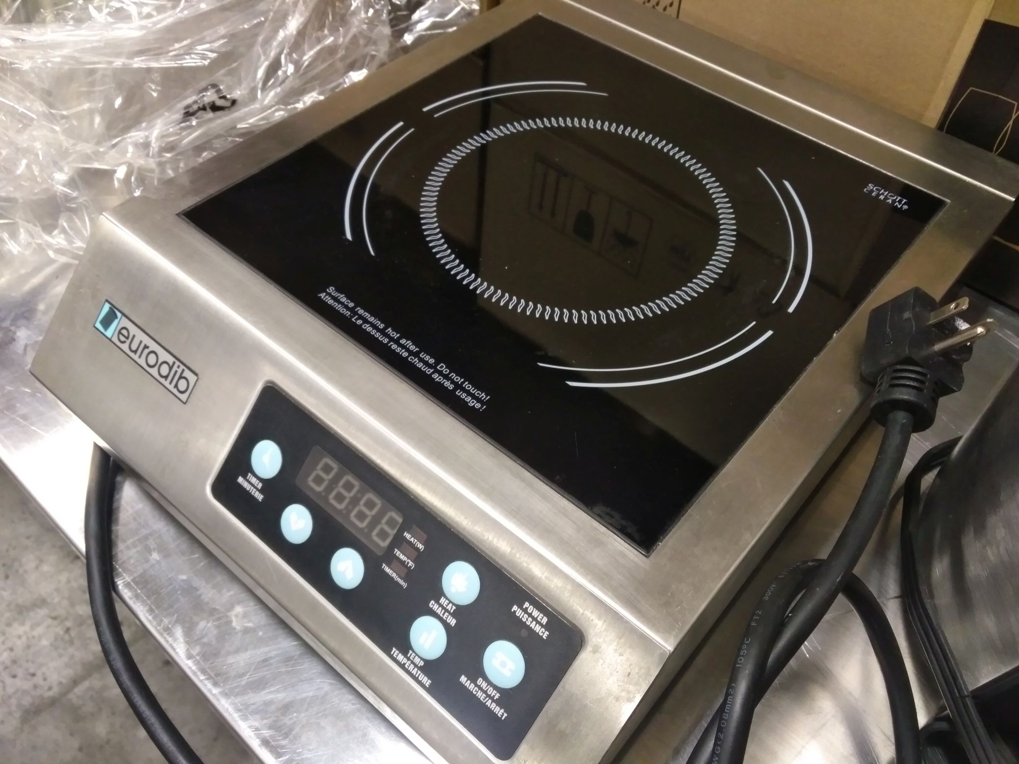 Eurodib Induction Hot Plate 1800 Watts, LikeNew rental return (1