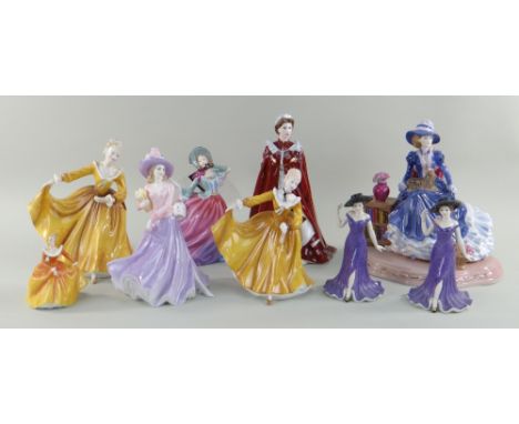 COLLECTION OF ASSORTED ROYAL DOULTON &amp; ROYAL WORCESTER FIGURINES including 'Scent of a Rose'  limited edition (52/500) an