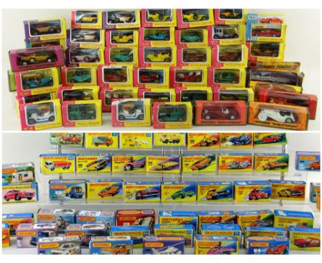 LARGE COLLECTION OF MATCHBOX DIECAST VEHICLES including boxed Matchbox Regular Wheels: 43 Pony Trailer, 11 Scaffolding Truck,