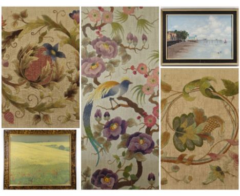 ASSORTED PICTURES, including HANS RICHARD VON VOLKMANN colour lithograph - wheat field, dated 1901 in the print, 60 x 74cm; B