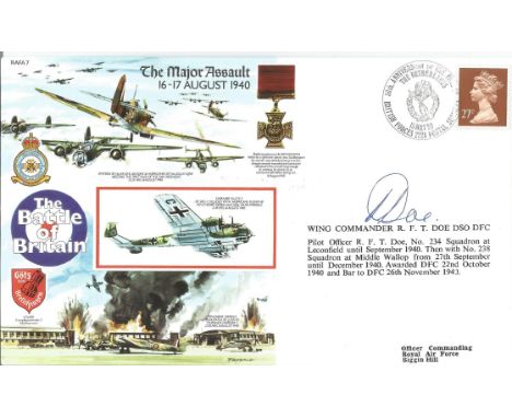 Battle of Britain The Major Assault 16-17 August 1940 RAFA 7 signed by Wing Commander R. F. T Doe DSO DFC. WW2 RAF Battle of 