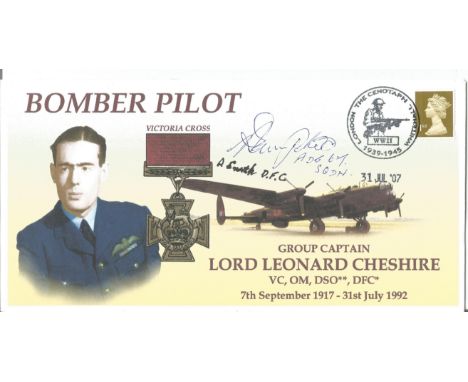World War Two Bomber Pilot Victoria Cross FDC signed by Flight Lieutenant Harry Humphries and Flight Lieutenant R. Smith DFC 