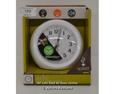 ACCTIM,MINOS SMARTLITE,QUARTZ,ALARM CLOCK / APPEARS TO BE NEW - OPENED BOX
