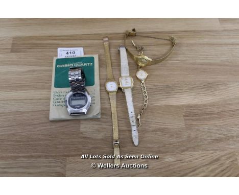 ASSORTED WATCHES INCLUDING ACCURIST 9KT GOLD, ROARY, LORUS AND CASIO 
