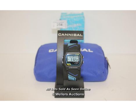 UNISEX,CANNIBAL WATCH,QUARTZ DIGITAL,RUBBER STRAP,WR 50 METERS / APPEARS TO BE NEW - OPENED BOX