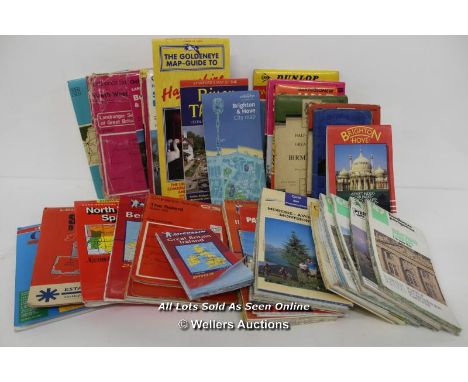 ASSORTED VINTAGE BRITISH AND EUROPEAN ORDNANCE SURVEY MAPS