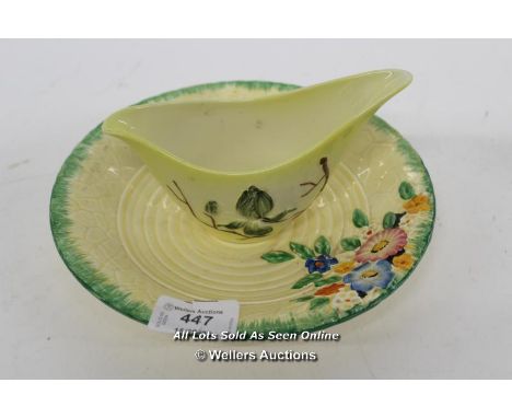 1X CARLTONWARE GRAVEY BOAT, 1X CRWON DEVON PLATE